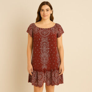 Anthropologie Feather Bone Ynez Eyelet Tunic Dress - Size Medium